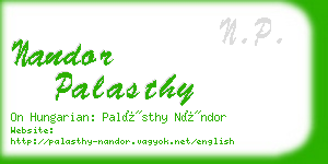 nandor palasthy business card